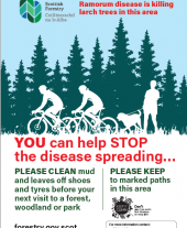 Phytophthora ramorum disease biosecurity poster for the public